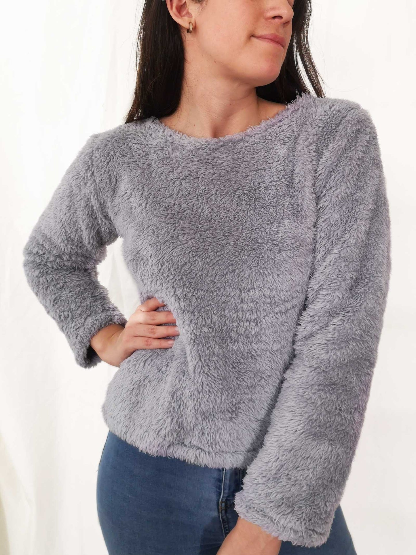 Sweater Peluche Gris